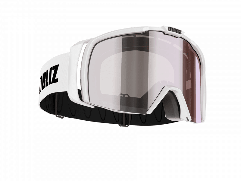Bliz Nova White Small Smoke w silver mirror