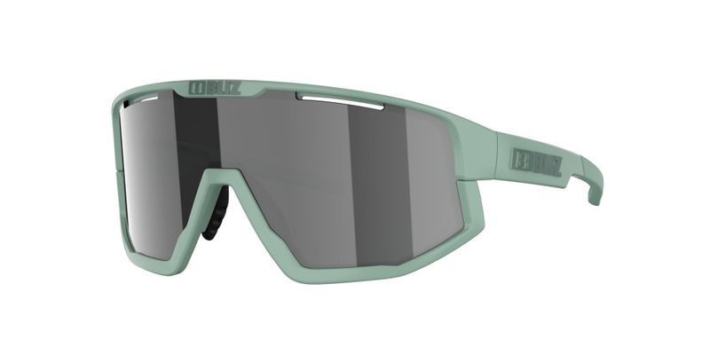 Bliz Fusion Innfatningsfarge: Matte Green, Linsefarge: Smoke speilsølv