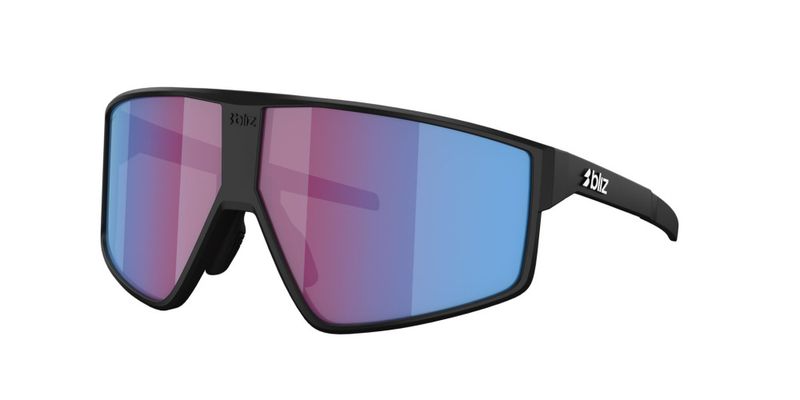 Bliz P002 Matte Black Linsefarge: Korall/oransje speilblå